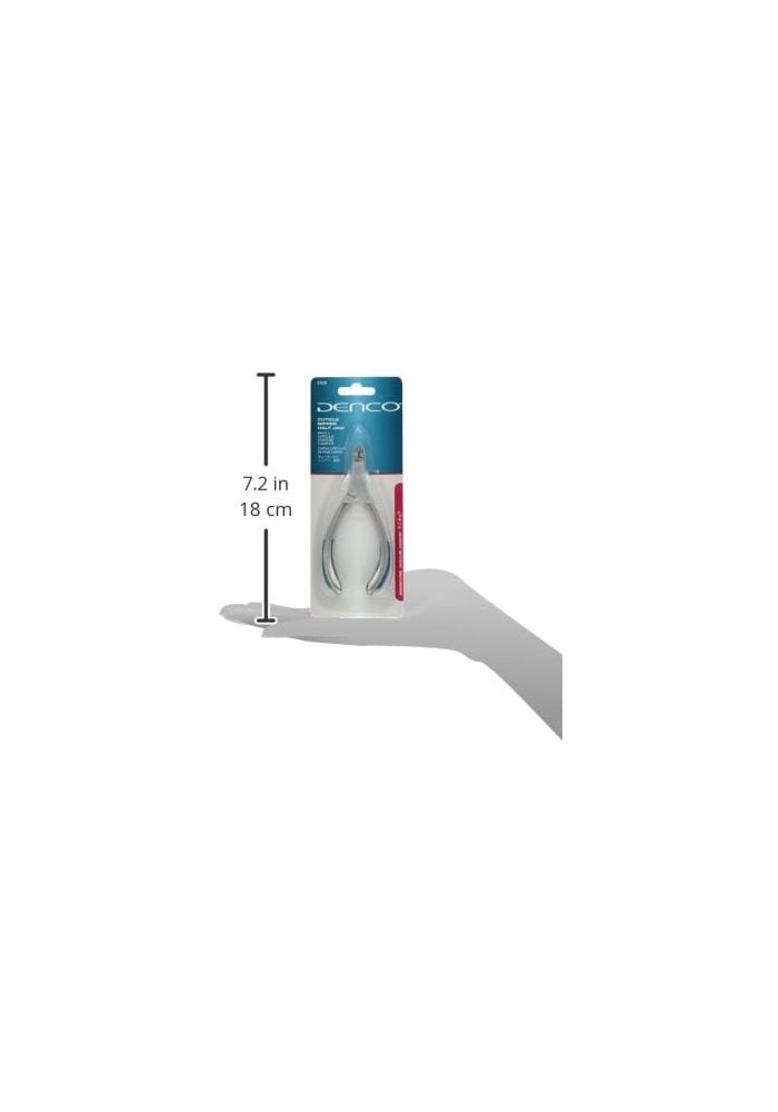 Denco Cuticle Nipper, Half Jaw - Stainless Steel with Rubberized Grip - Image 3